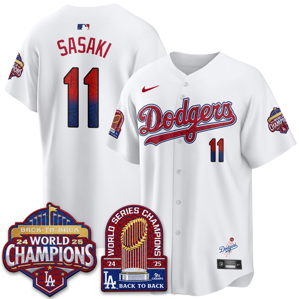Los Angeles Dodgers x Web-Head 2026 Vapor Jersey - Stitched