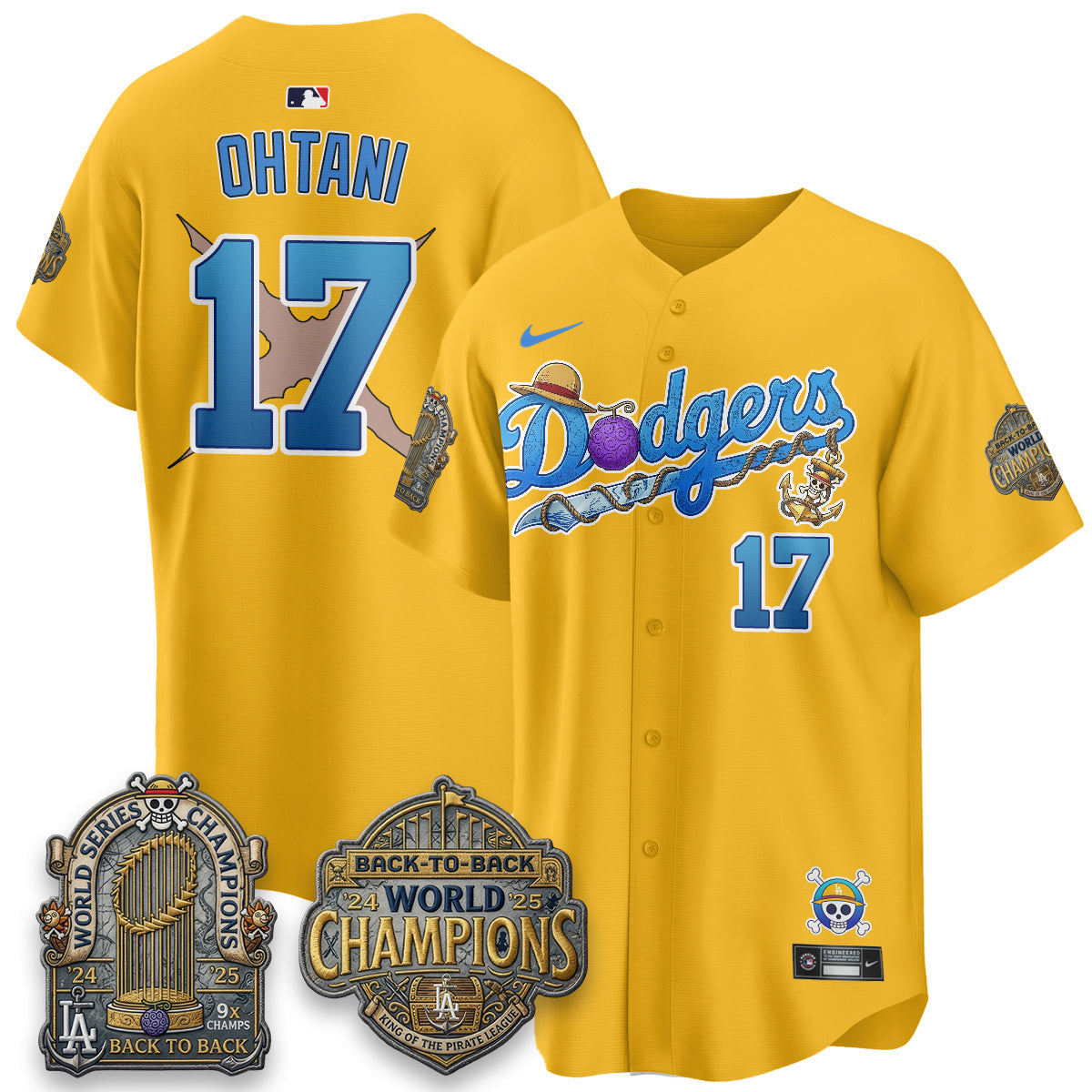 Los Angeles Dodgers x OP Japanese Cartoon Vapor Limited Jersey V2- Stitched-Cuztomshoes