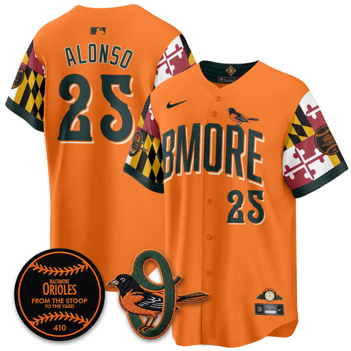 Baltimore Orioles x Maryland State Flag 2026 Vapor Jersey - Stitched-Cuztomshoes