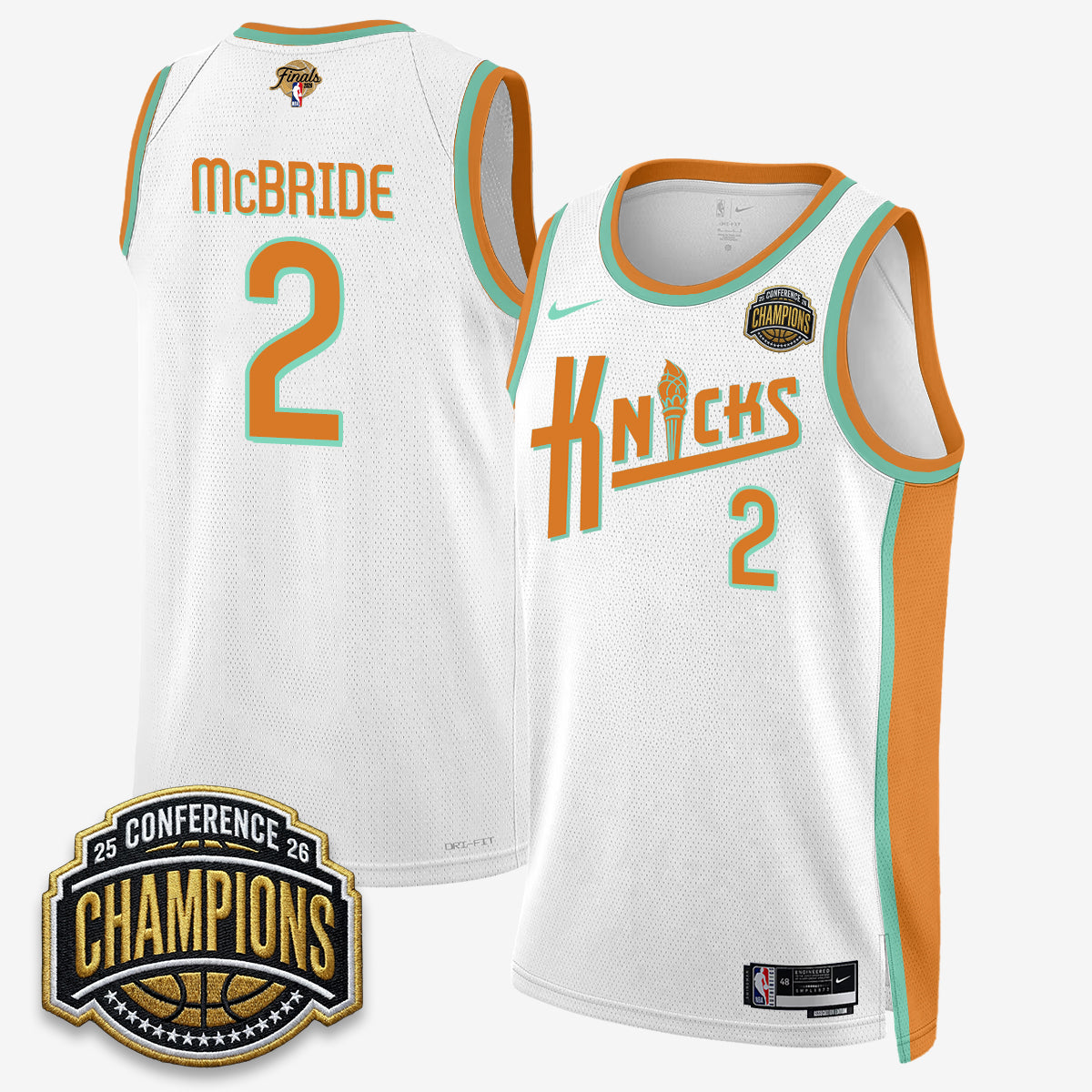 New York Knicks 2026 Eastern Conference Champions Special Edition Jersey V2- Stitched-Cuztomshoes