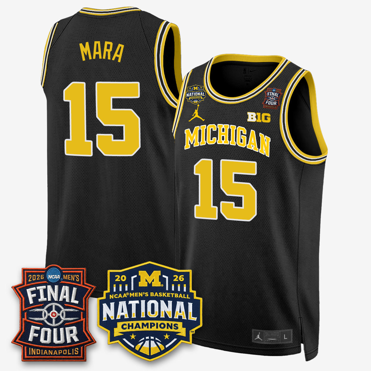 Michigan Wolverines 2026 Men's Basketball Champions Limited Jersey - Stitched-Cuztomshoes