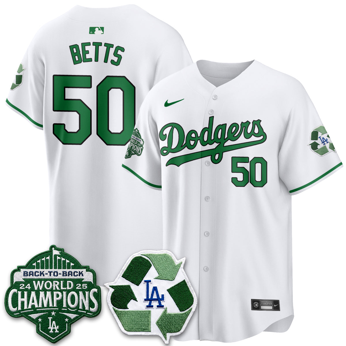 Los Angeles Dodgers Happy Earth Day Vapor Jersey -Stitched
