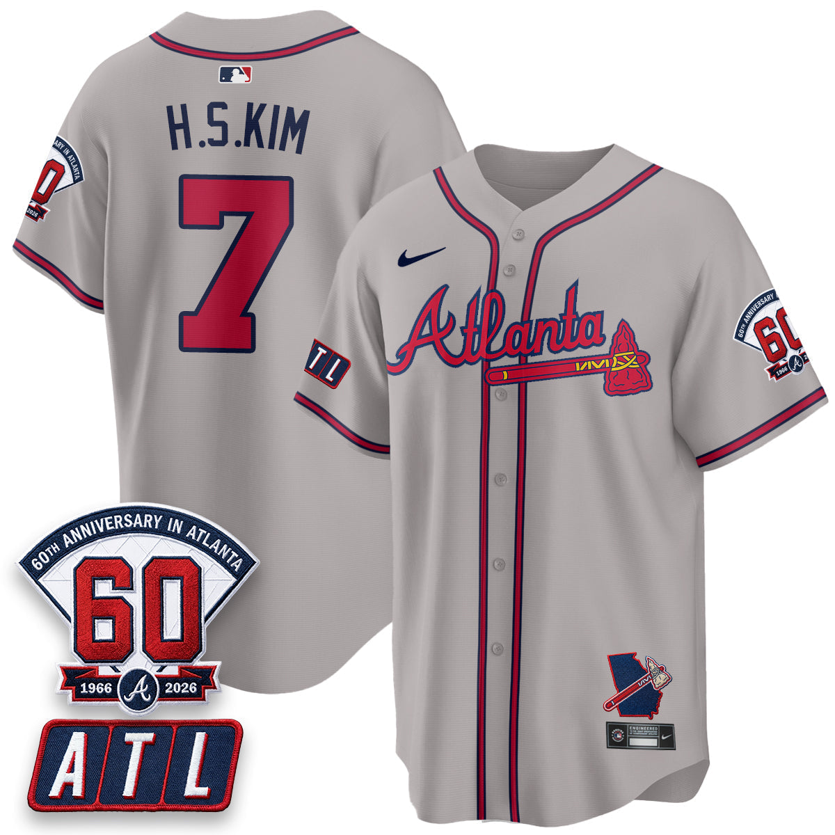 Atlanta Braves 2026 60th Anniversary Vapor Limited Jersey - Stitched