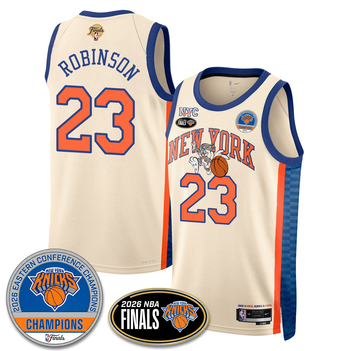 New York Knicks 2026 Basketball Eastern Conference Champions x Bunny Vapor Jersey - Stitched-Cuztomshoes