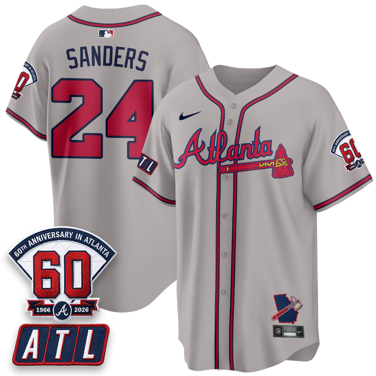 Atlanta Braves 2026 60th Anniversary Vapor Limited Jersey - Stitched