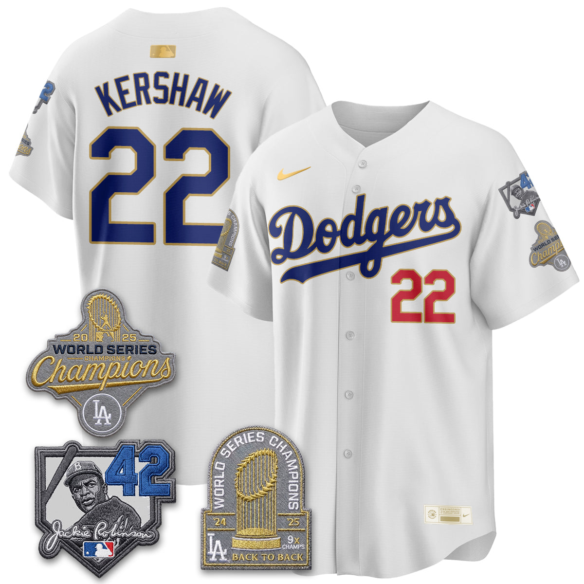 Los Angeles Dodgers 2026 Jackie Robinson New Era Vapor Limited Jersey - Stitched-Cuztomshoes
