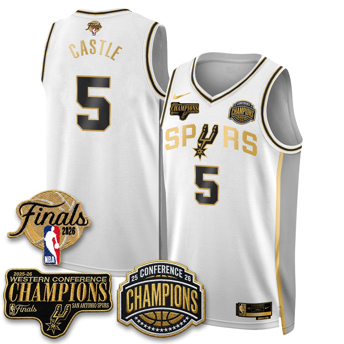 San Antonio Spurs 2026 Basketball  Western Conference Champions Vapor Special Edition Jersey - Stitched