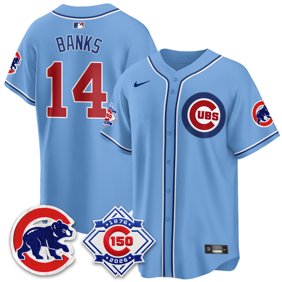 Chicago Cubs 150th Anniversary Black Out Style Vapor Premier Limited Jersey - Stitched