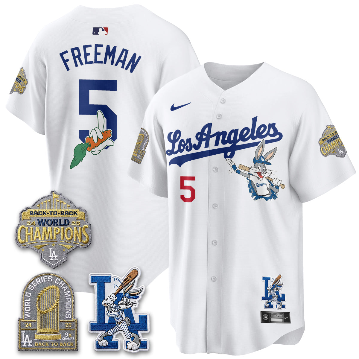 Los Angeles Dodgers Bunny Vapor Limited Jersey - Stitched-Cuztomshoes