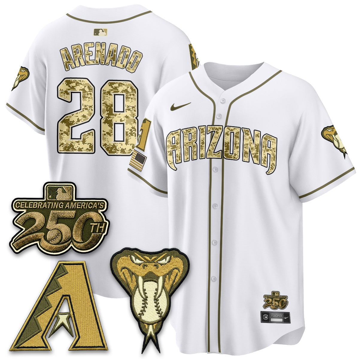 Arizona Diamonbacks Salute to Service 2026 Vapor Premier Limited Jersey - Stitched-Cuztomshoes