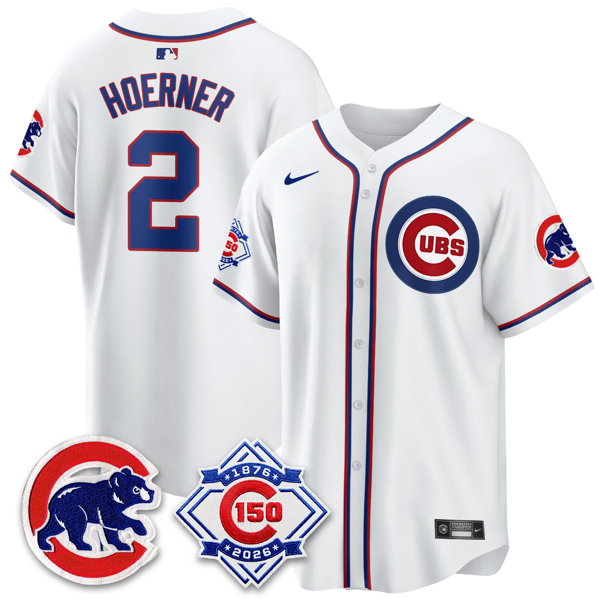Chicago Cubs 150th Anniversary Black Out Style Vapor Premier Limited Jersey - Stitched