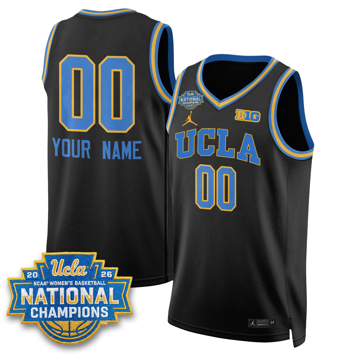 UCLA Bruins Women's Basketball National Champion 2026 Gear Limited Custom Jersey - Stitched-Cuztomshoes