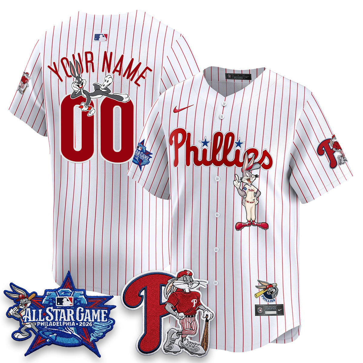 Philadelphia Phillies x Bunny Vapor Premier Limited Custom Jersey - Stitched
