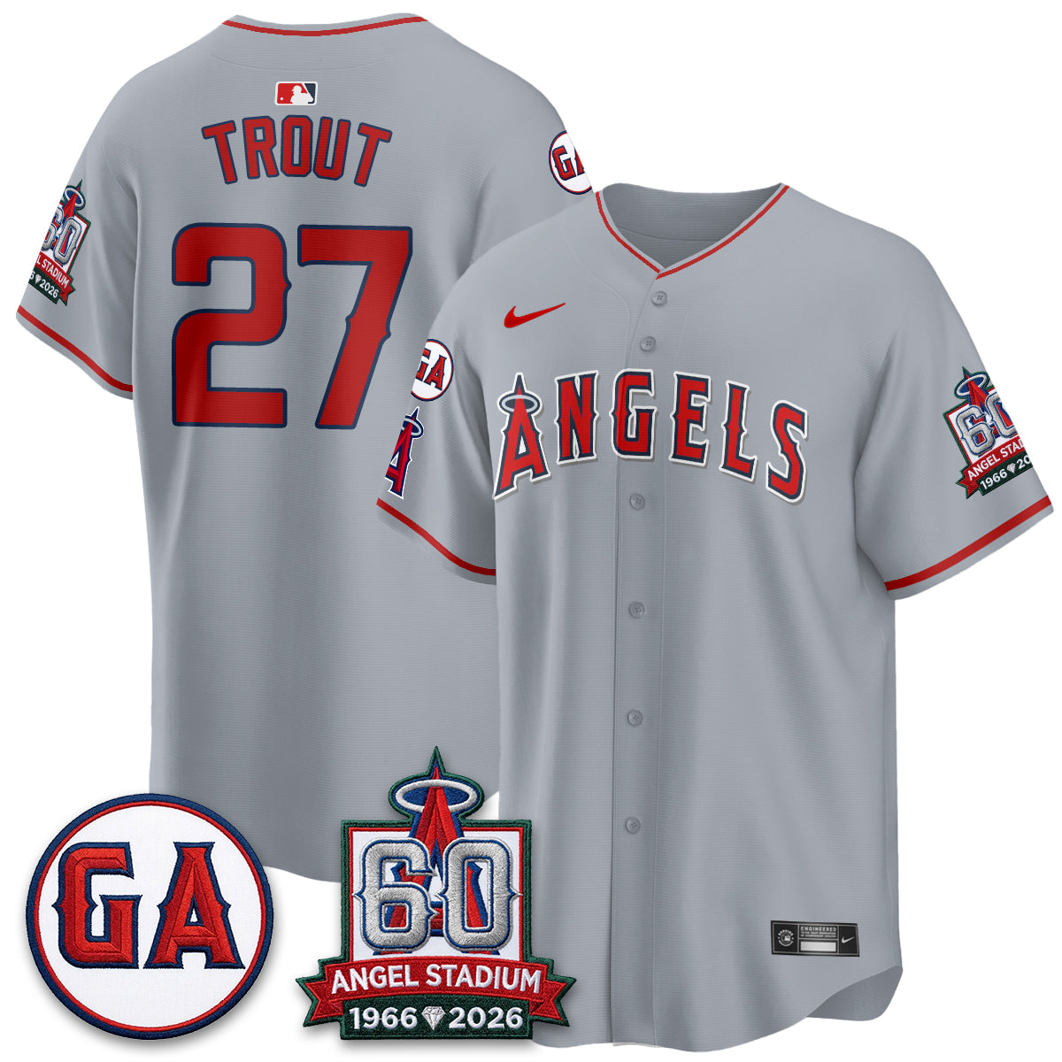 Los Angeles Angels 60th Anniversary Vapor Jersey - Stitched V3-Cuztomshoes