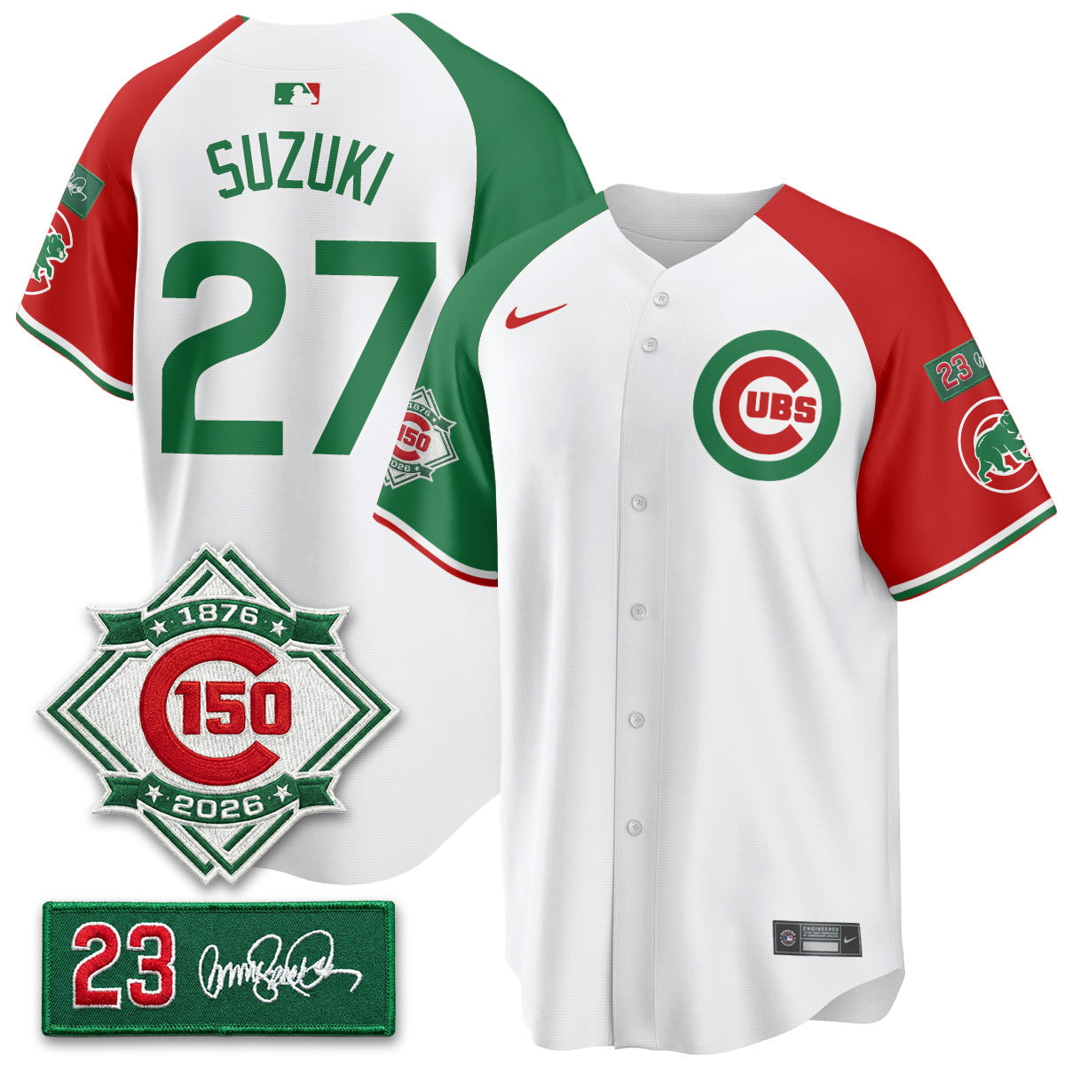 Chicago Cubs Limited Mexico Jersey - 150th Anniversary + Ryne Sandberg Tribute Patch Stitched