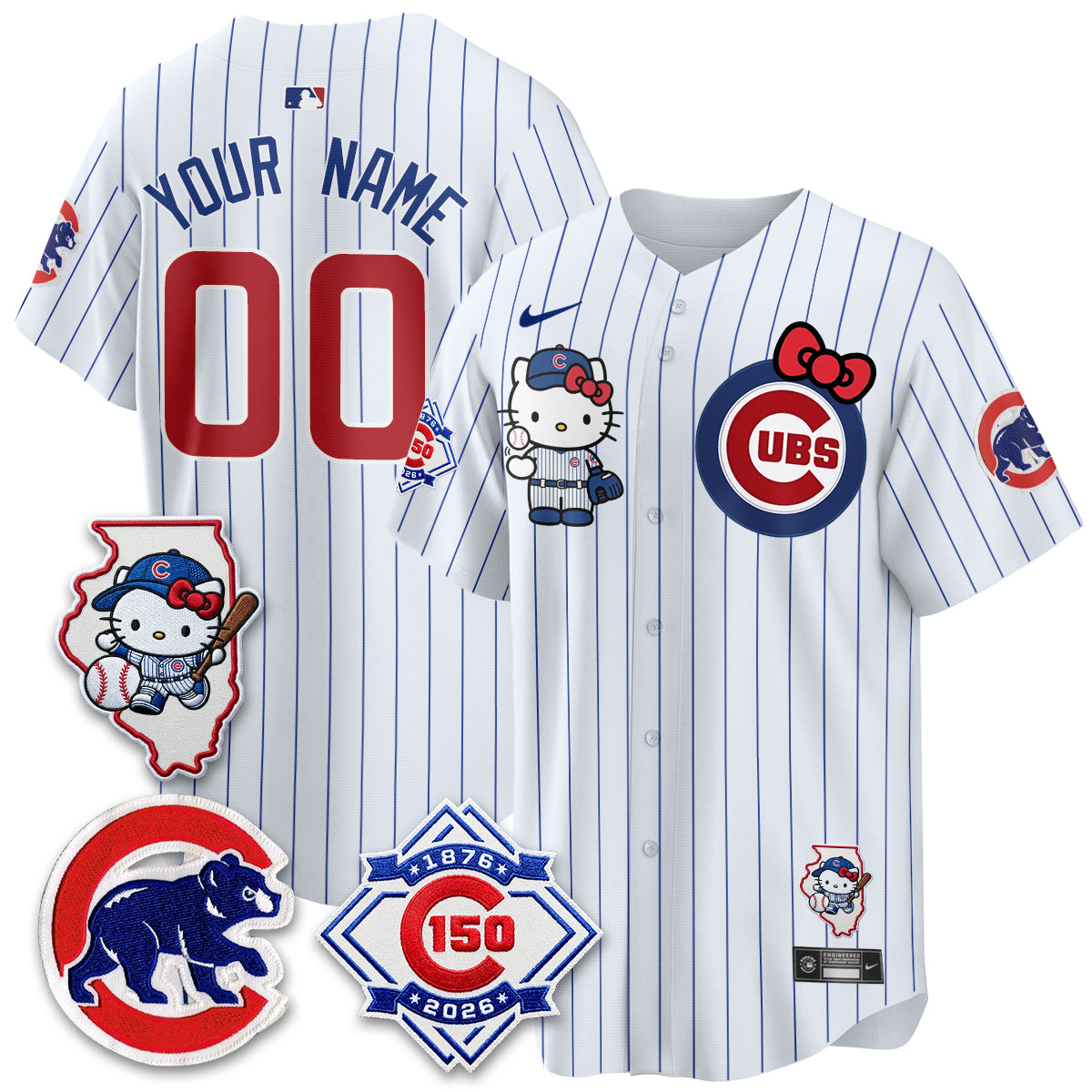 Chicago Cubs x Meow KT Vapor Premier Limited Custom Jersey - Stitched V2