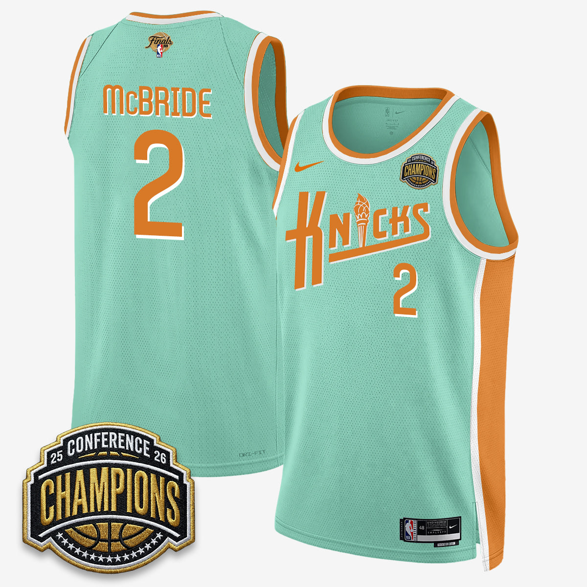 New York Knicks 2026 Eastern Conference Champions Special Edition Jersey V2- Stitched-Cuztomshoes