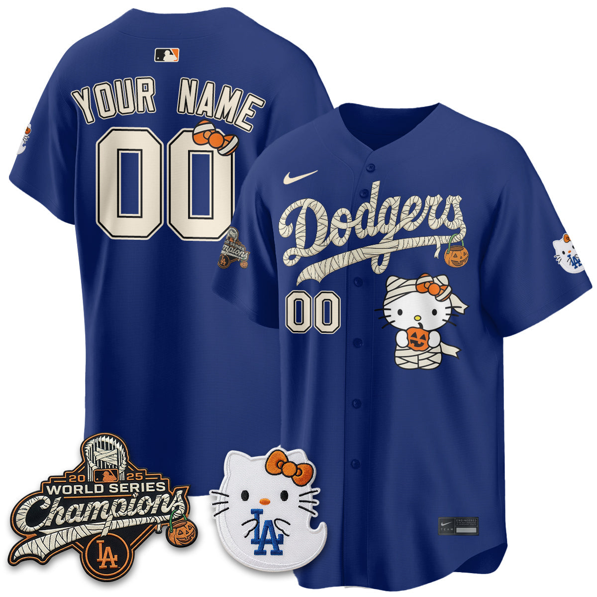 Los Angeles Dodgers Halloween 2026 Vapor Custom Jersey V2- Stitched-Cuztomshoes