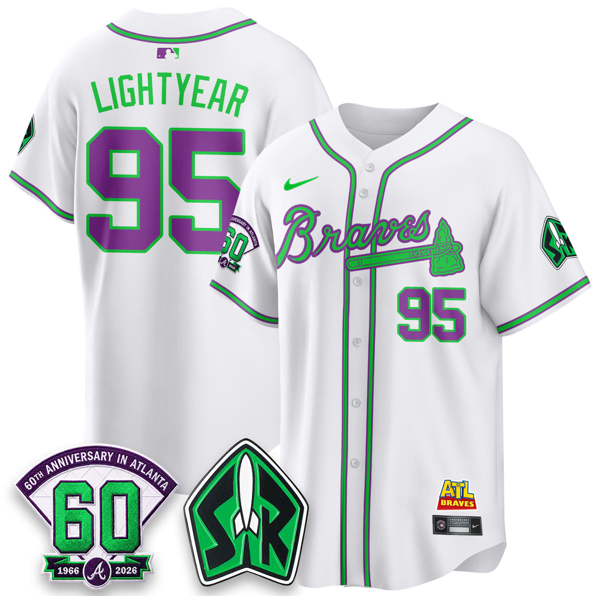 Atlanta Braves 60th Anniversary Space Ranger Edition Vapor Limited Jersey - Stitched