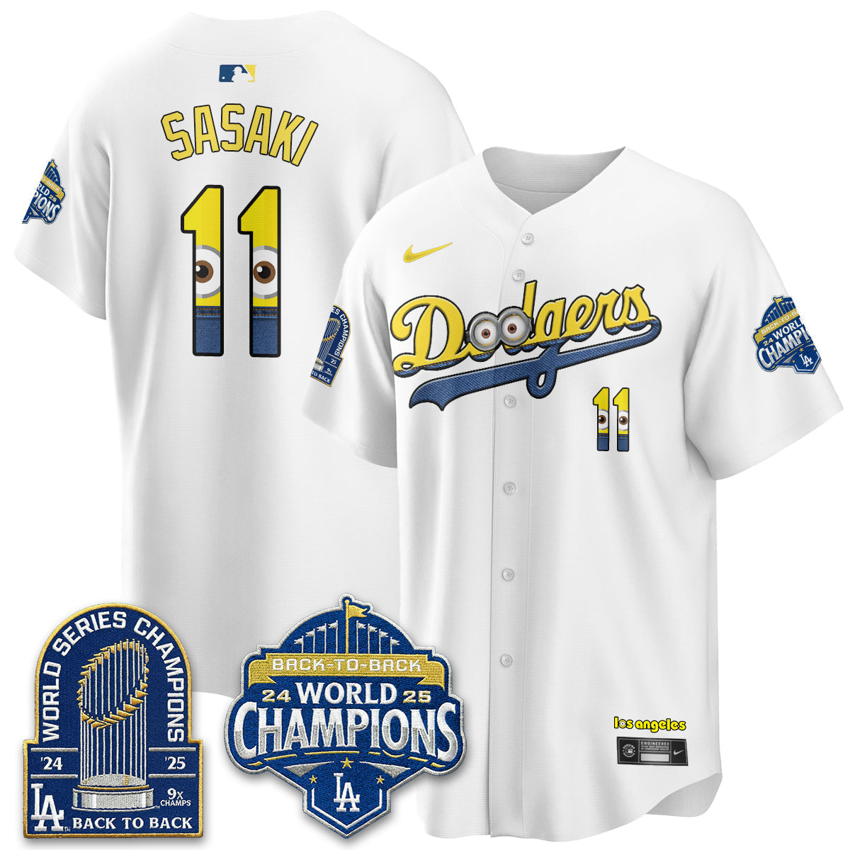 Los Angeles Dodgers x Yellow Capsules Vapor Jersey - Stitched-Cuztomshoes