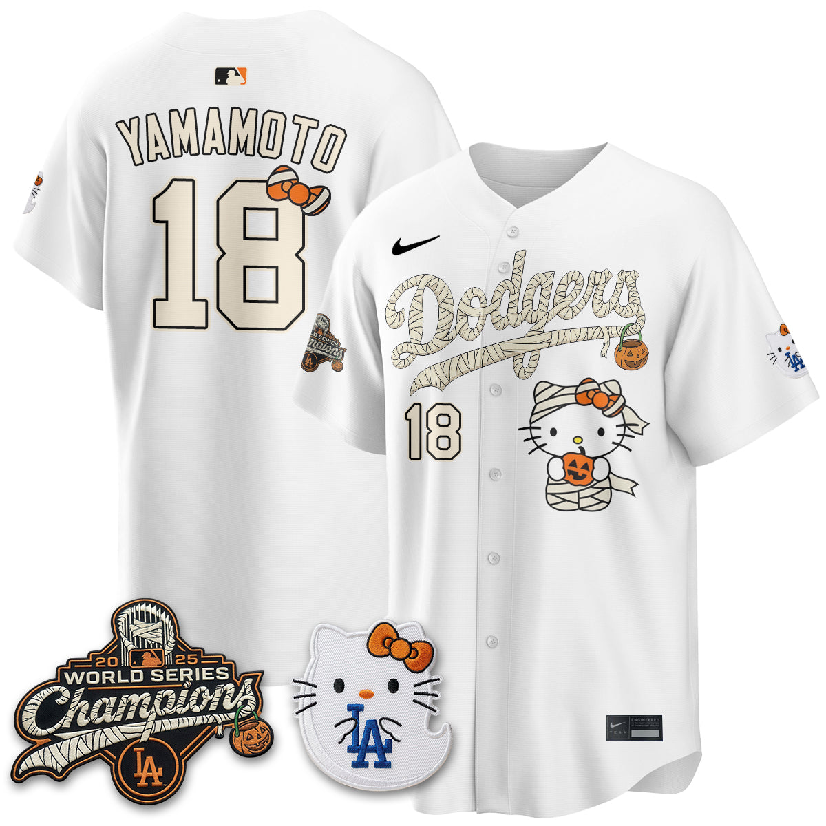 Los Angeles Dodgers Halloween 2026 Vapor Jersey V2- Stitched-Cuztomshoes