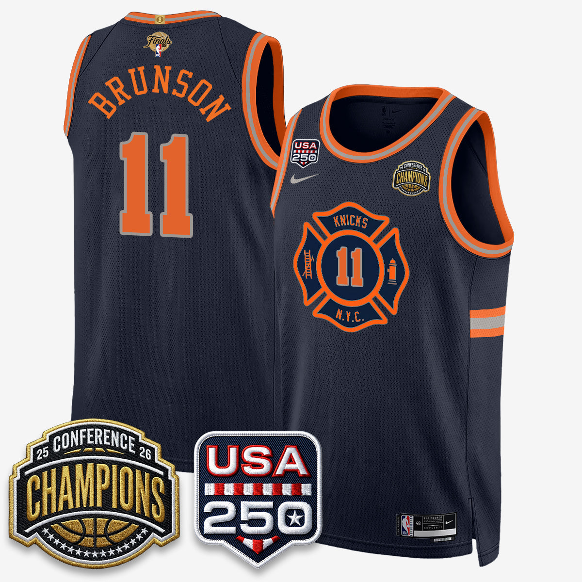 New York Knicks 2026 Basketball Eastern Conference Champions City Edition Jersey V2- Stitched-Cuztomshoes