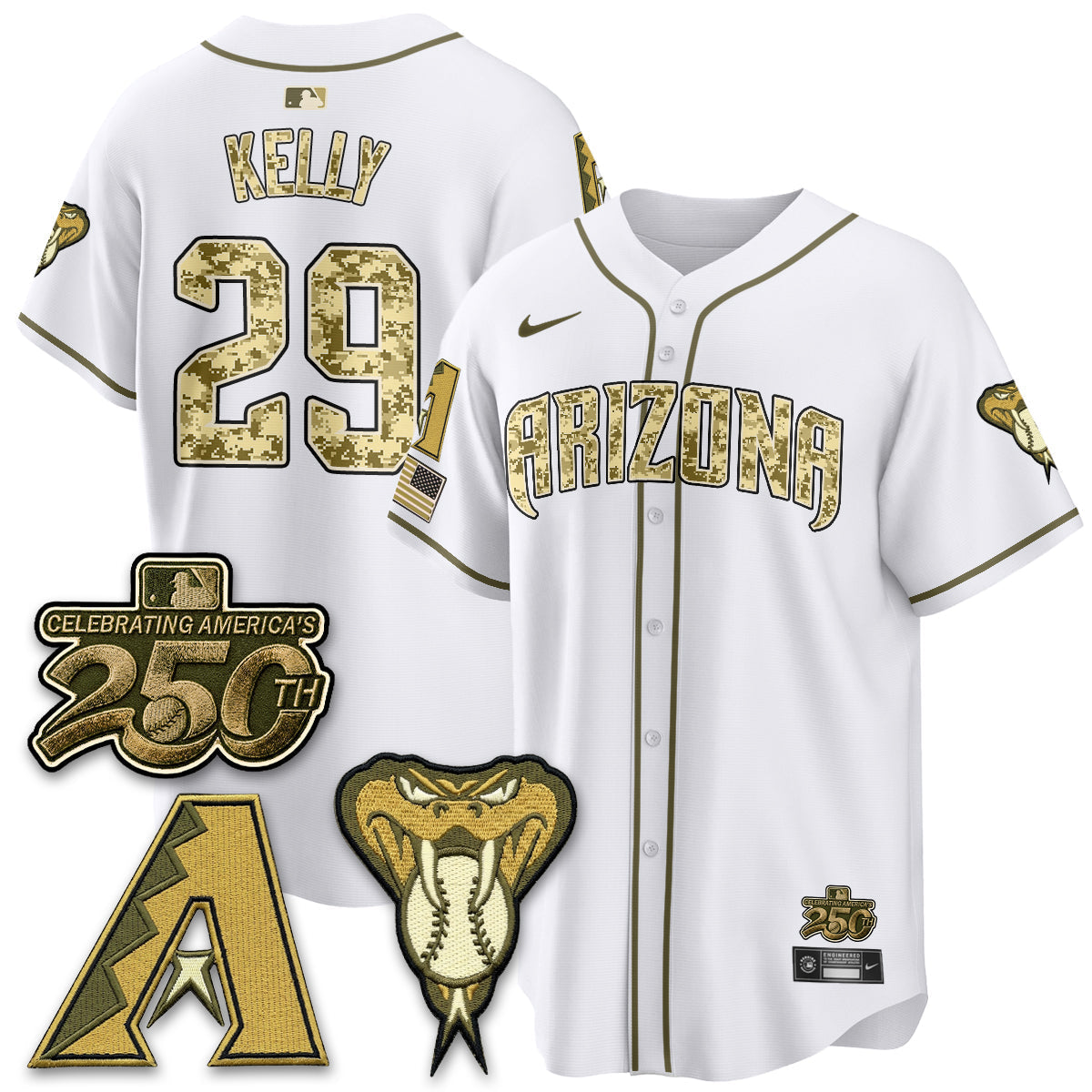 Arizona Diamonbacks Salute to Service 2026 Vapor Premier Limited Jersey - Stitched-Cuztomshoes