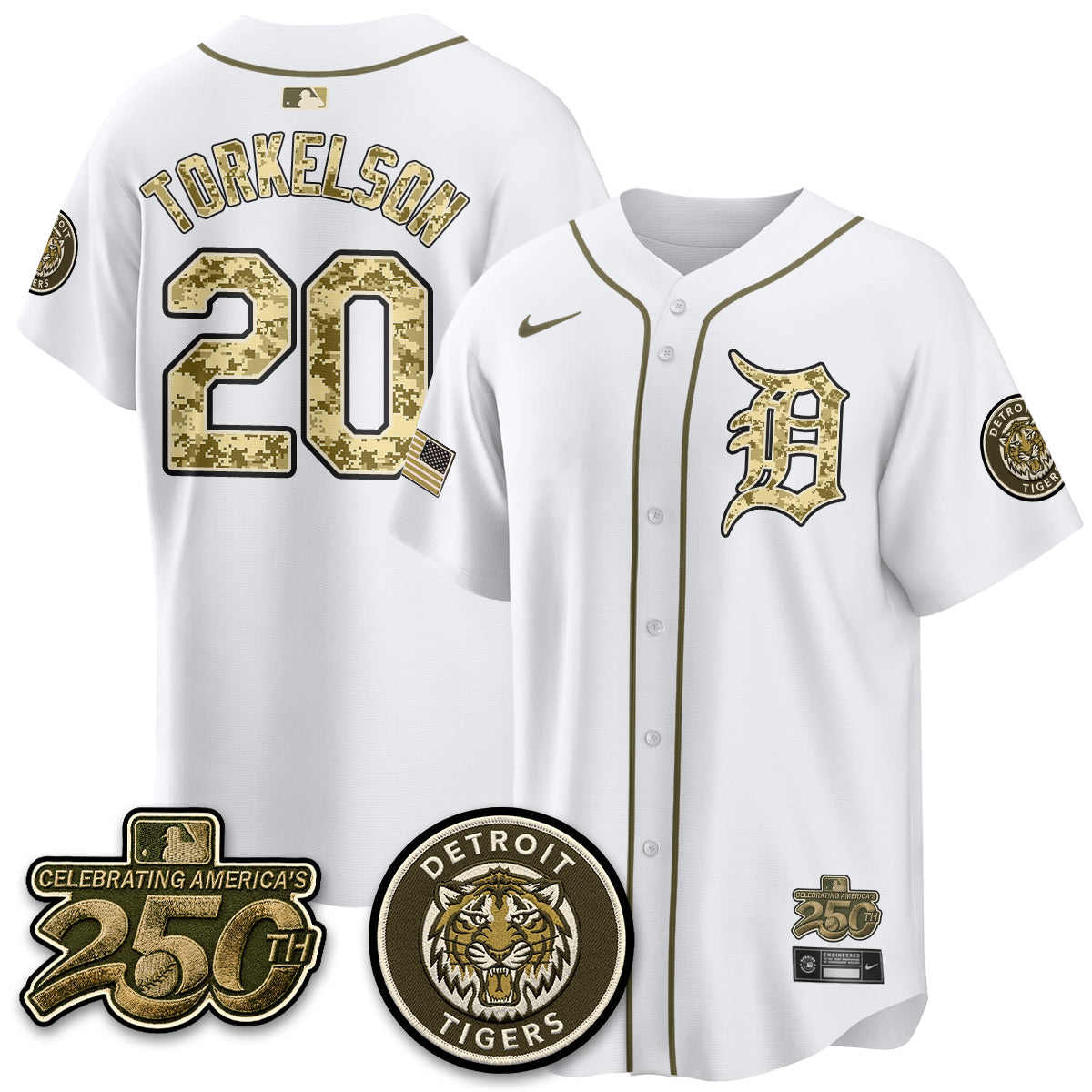 Detroit Tigers 2026 Armed Forces Day Jersey - Stitched