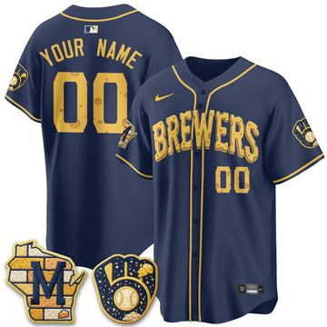 Milwaukee Brewers Cheesehead Edition Vapor Limited Custom Jersey - Stitched-Cuztomshoes