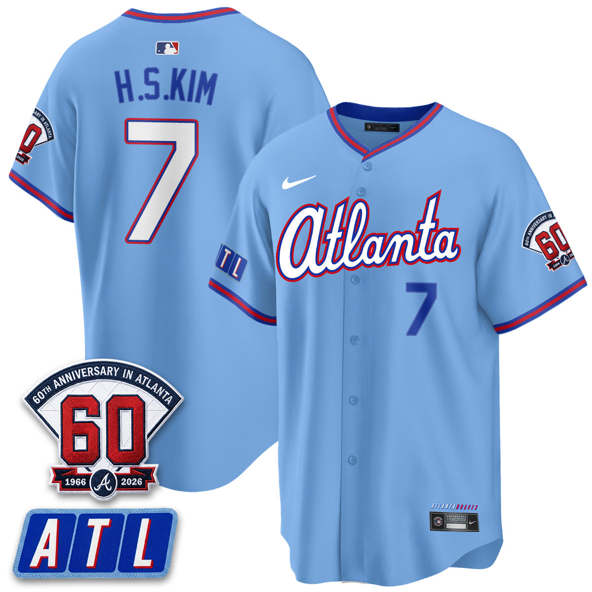 Atlanta Braves 2026 60th Anniversary Vapor Limited Jersey - Stitched