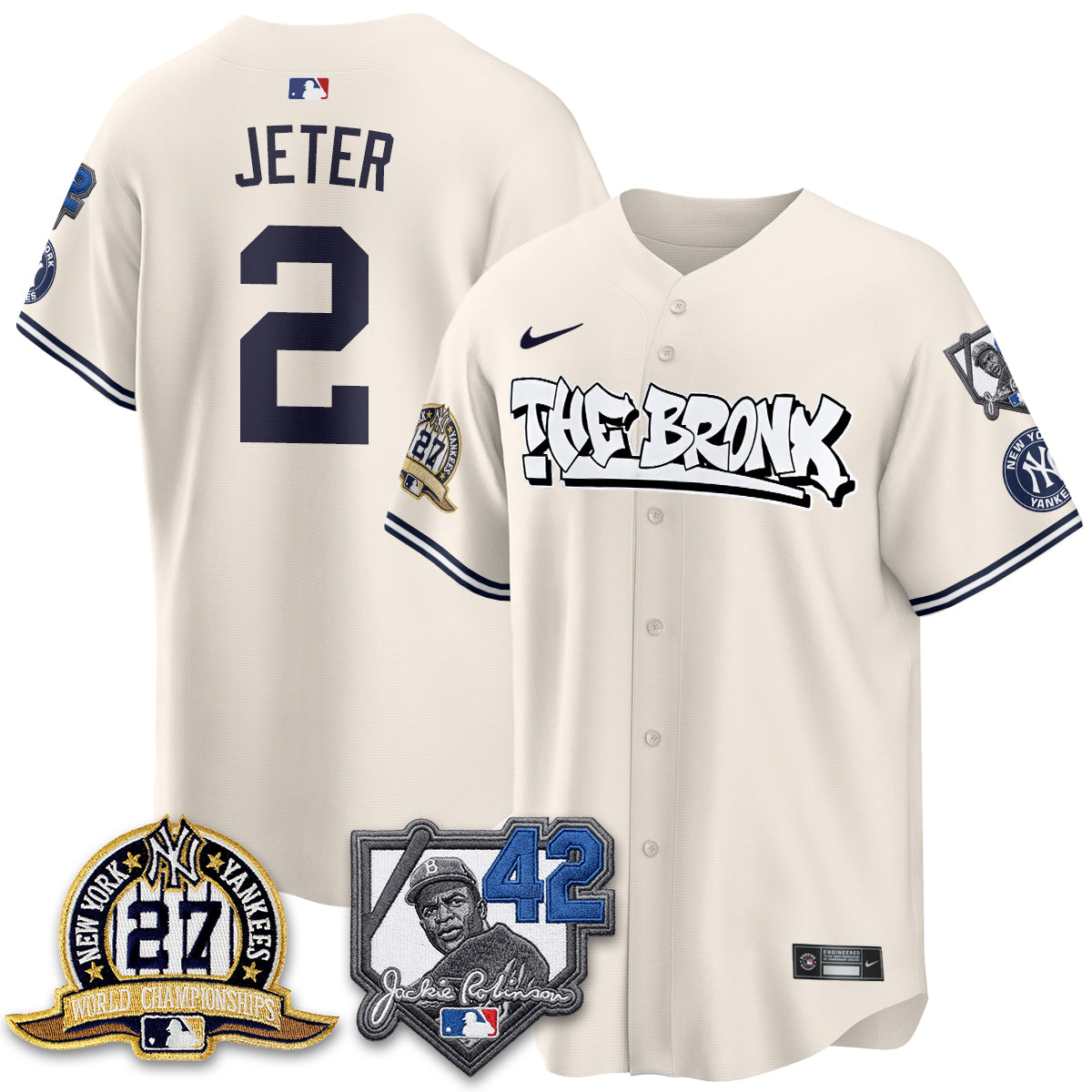 New York Yankees The Bronx 2026 Jackie Robinson Day Vapor Limited Jersey - Stitched