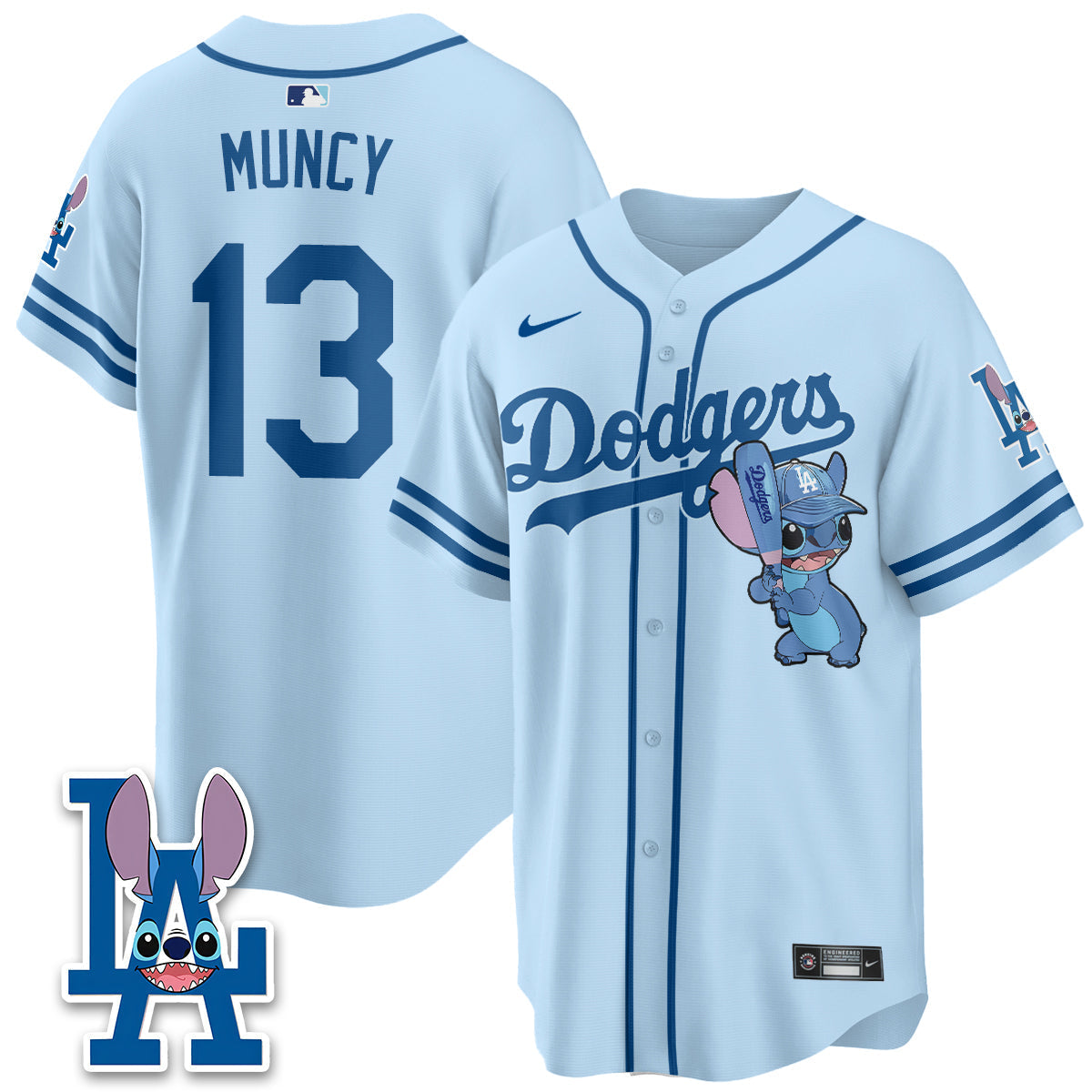 Los Angeles Dodgers x Blue Alien Edition Vapor Jersey - Stitched-Cuztomshoes