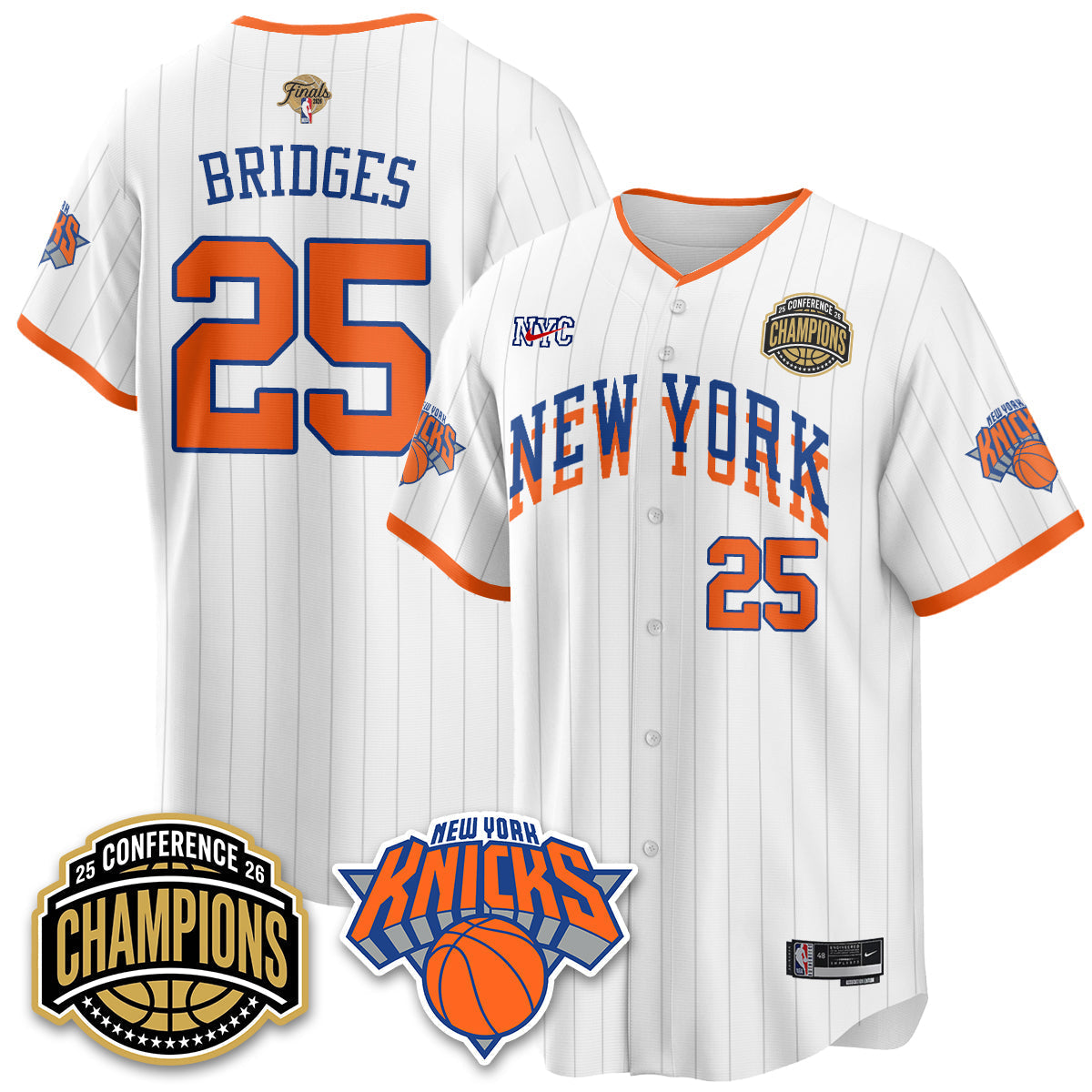 New York Knicks 2026 Basketball Finals Vapor City Edition Jersey V2- Stitched-Cuztomshoes