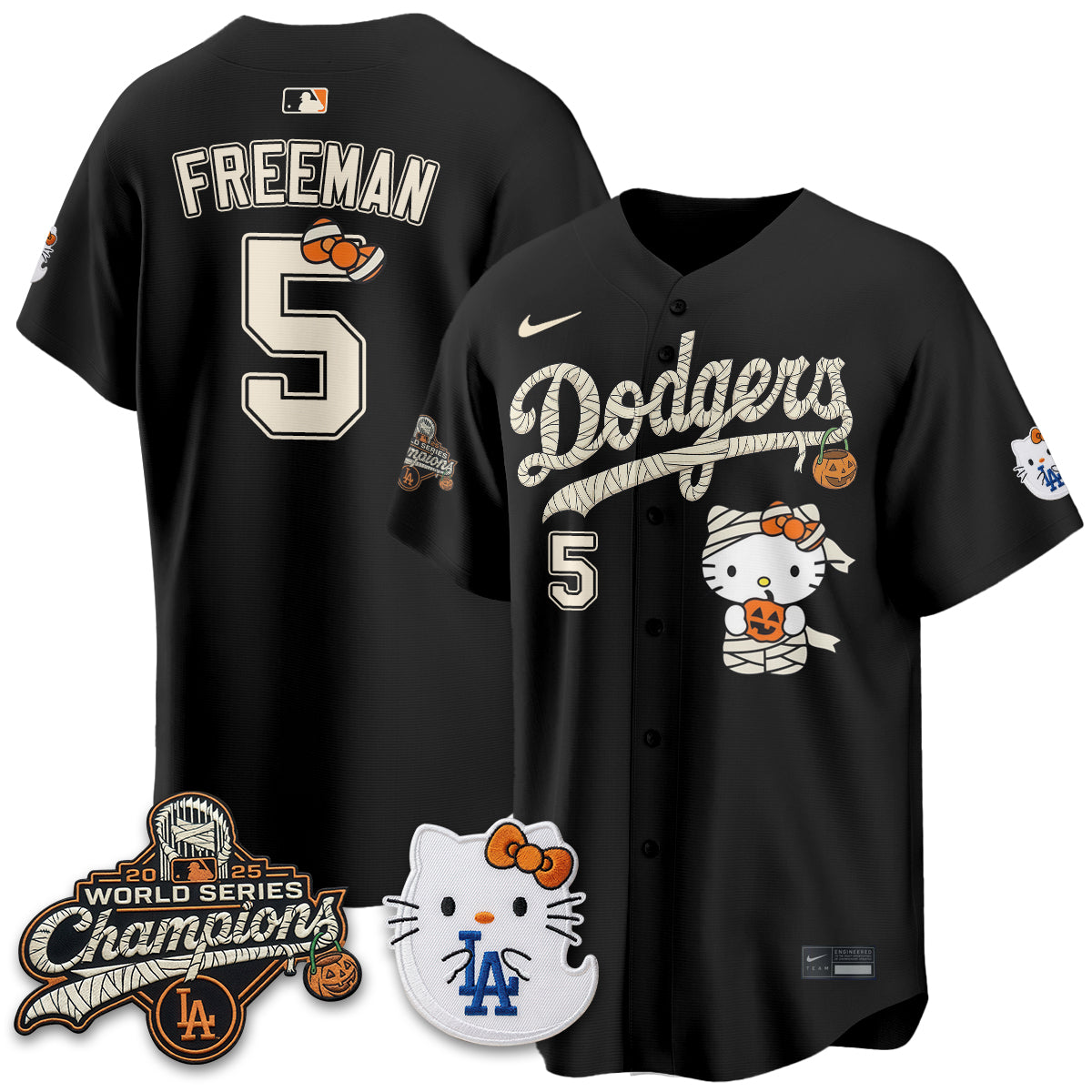 Los Angeles Dodgers Halloween 2026 Vapor Jersey V2- Stitched-Cuztomshoes