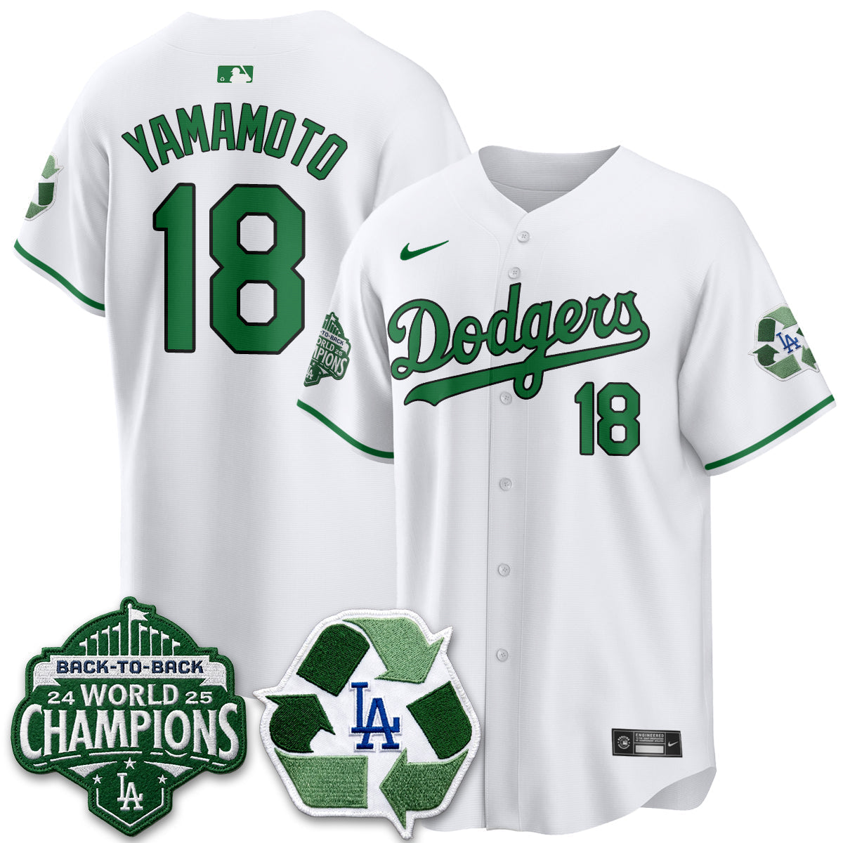 Los Angeles Dodgers Happy Earth Day Vapor Jersey -Stitched