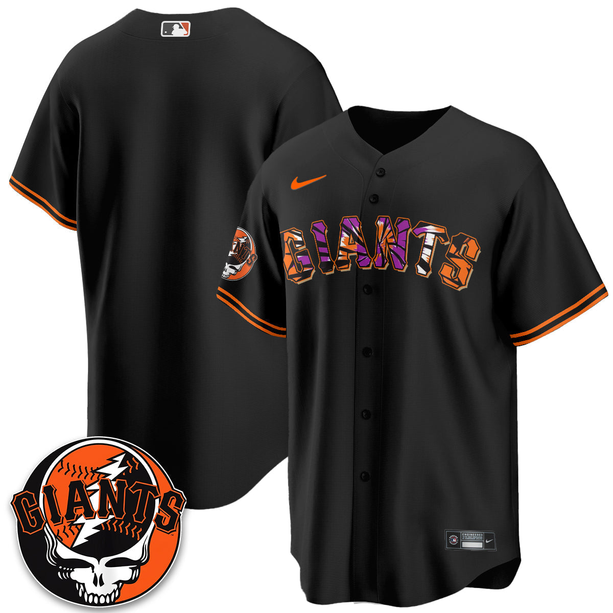 San Francisco Giants x Grateful Dead Vapor Jersey V2 - Stitched