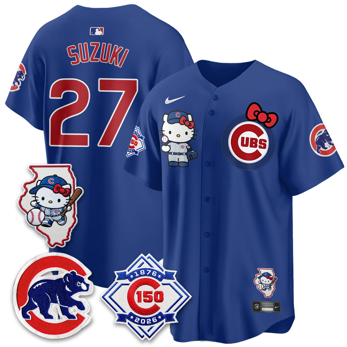 Chicago Cubs x Meow KT Vapor Premier Limited Jersey - Stitched V2