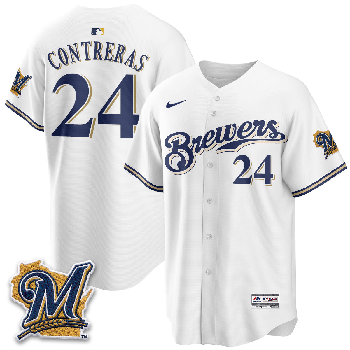 Milwaukee Brewers "Legacy Edition" Vapor Jersey - Stitched-Cuztomshoes