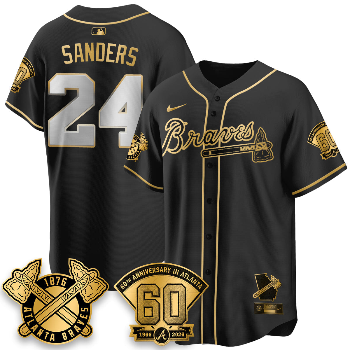 Atlanta Braves 60th Anniversary Special Edition Vapor Limited Jersey - Stitched-Cuztomshoes