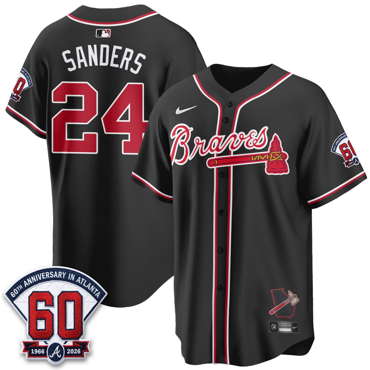 Atlanta Braves 2026 Black Out Style Vapor Limited Jersey - Stitched