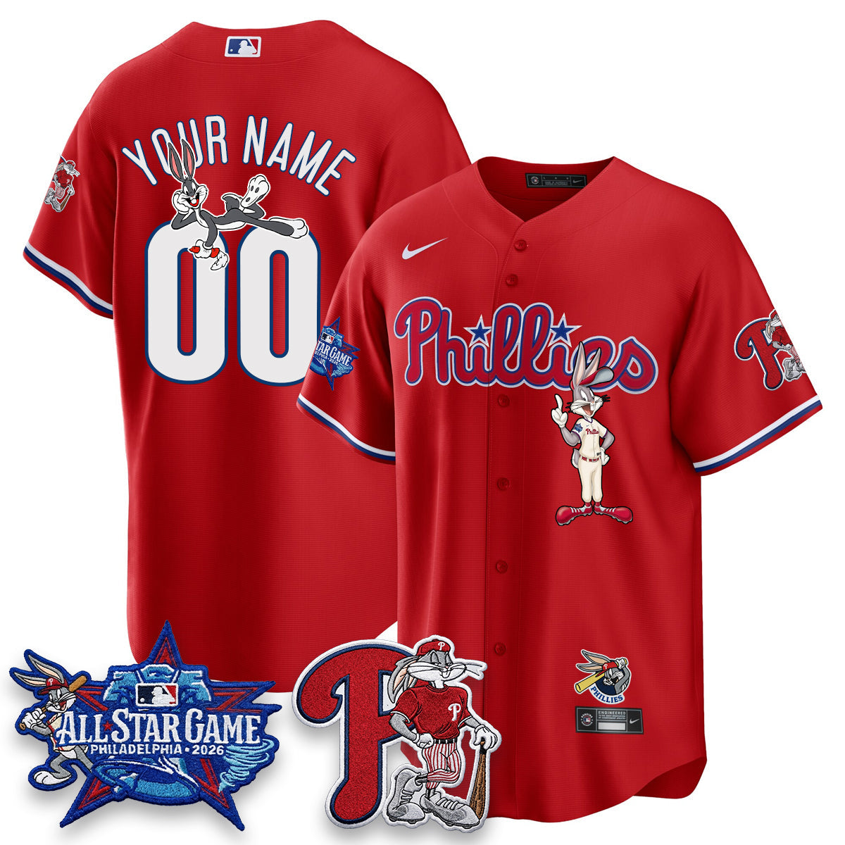 Philadelphia Phillies x Bunny Vapor Premier Limited Custom Jersey - Stitched