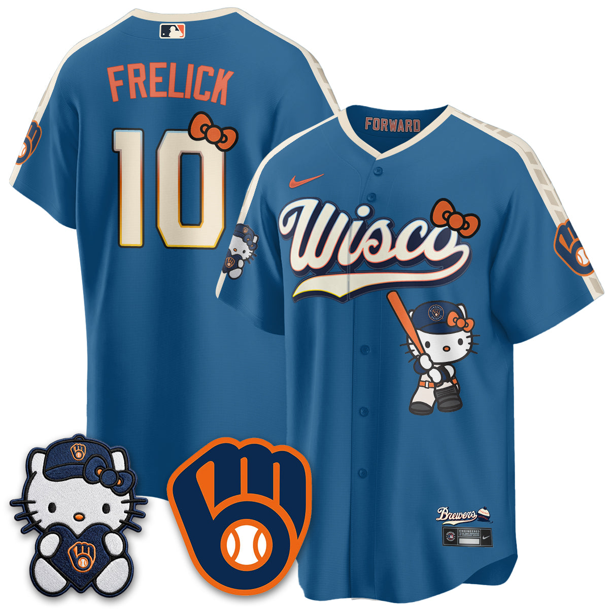 Milwaukee Brewers Meow KT Night Vapor Limited Jersey - Stitched-Cuztomshoes
