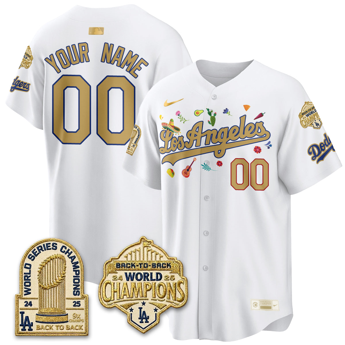 Los Angeles Dodgers Mexican Heritage 2026 Premier Limited Vapor Custom Jersey - Stitched-Cuztomshoes