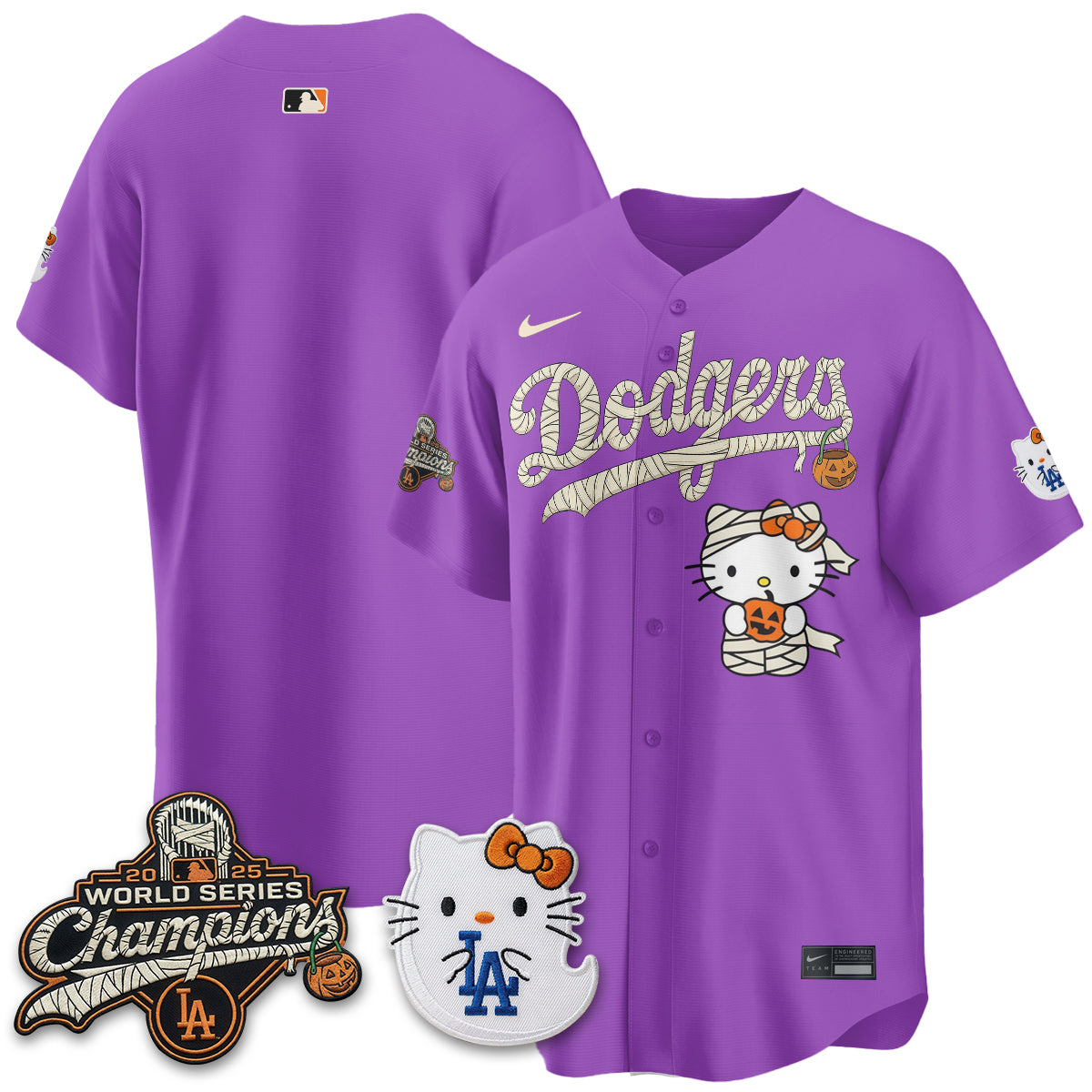 Los Angeles Dodgers Halloween 2026 Vapor Jersey V2- Stitched-Cuztomshoes