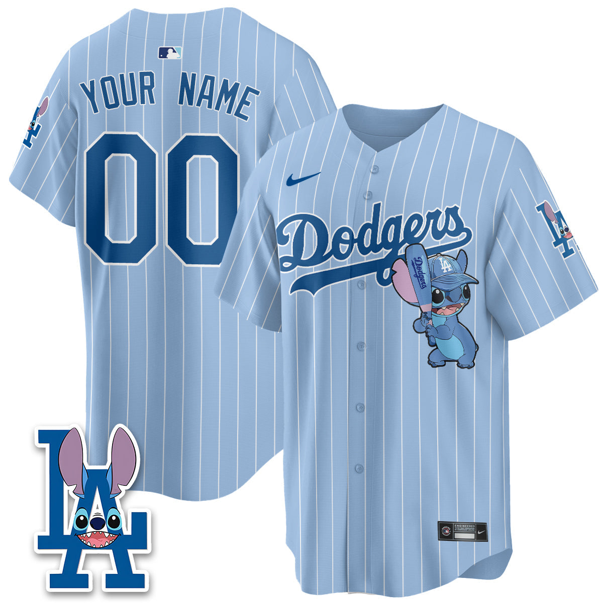 Los Angeles Dodgers x Blue Alien Edition Vapor Custom Jersey - Stitched-Cuztomshoes