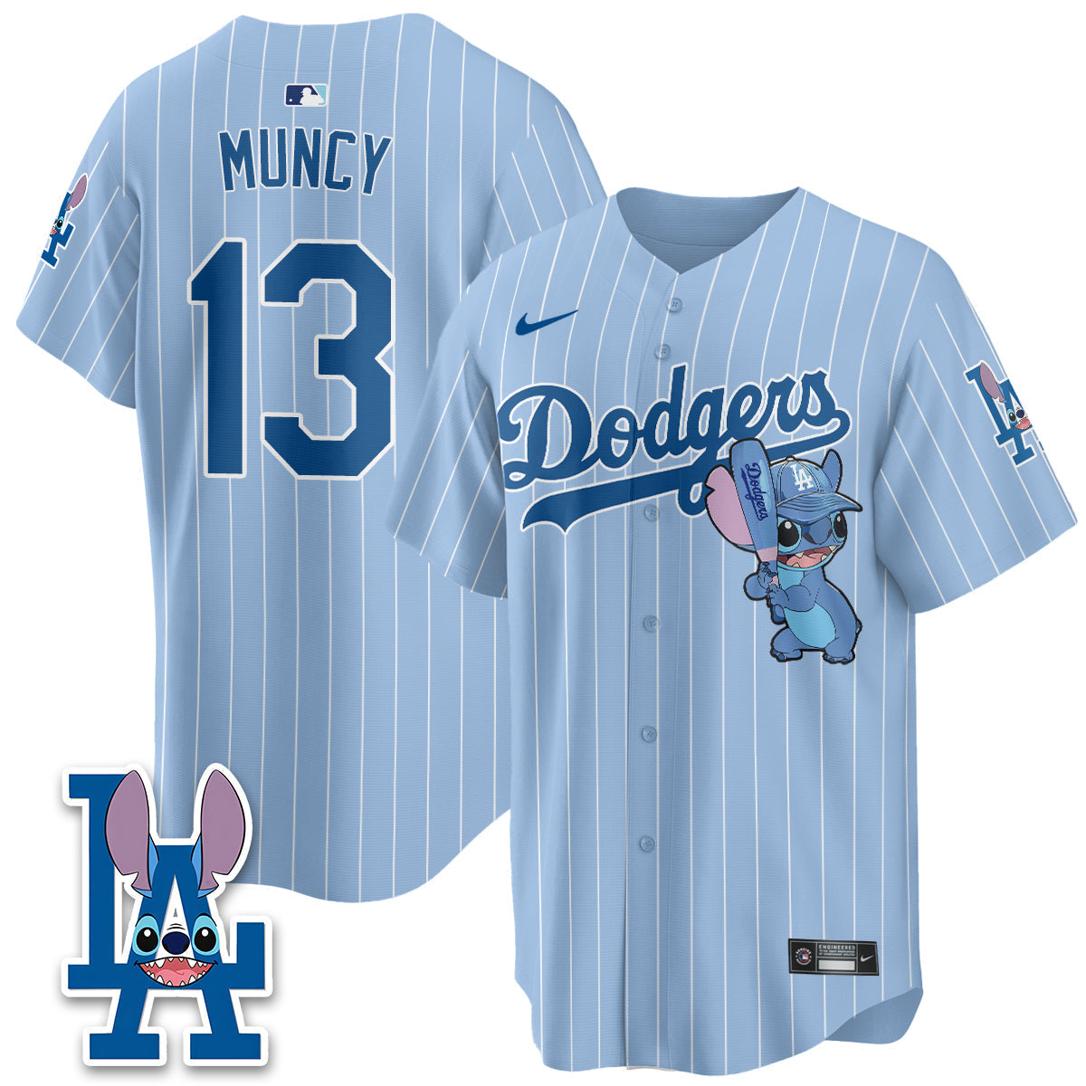 Los Angeles Dodgers x Blue Alien Edition Vapor Jersey - Stitched-Cuztomshoes