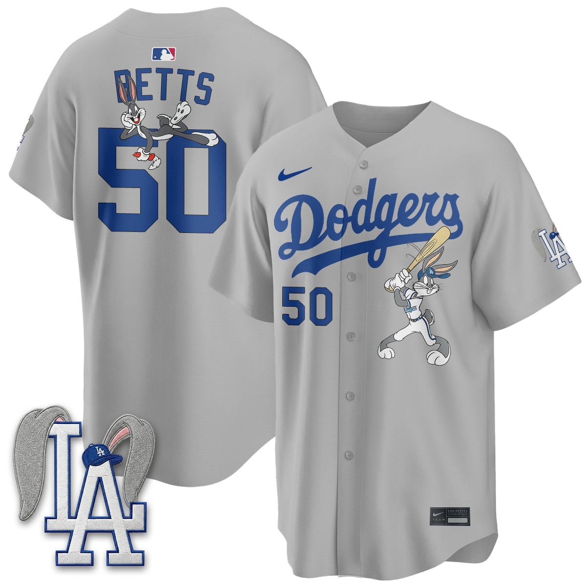 Los Angeles Dodgers Bunny Edition Vapor Jersey - Stitched-Cuztomshoes