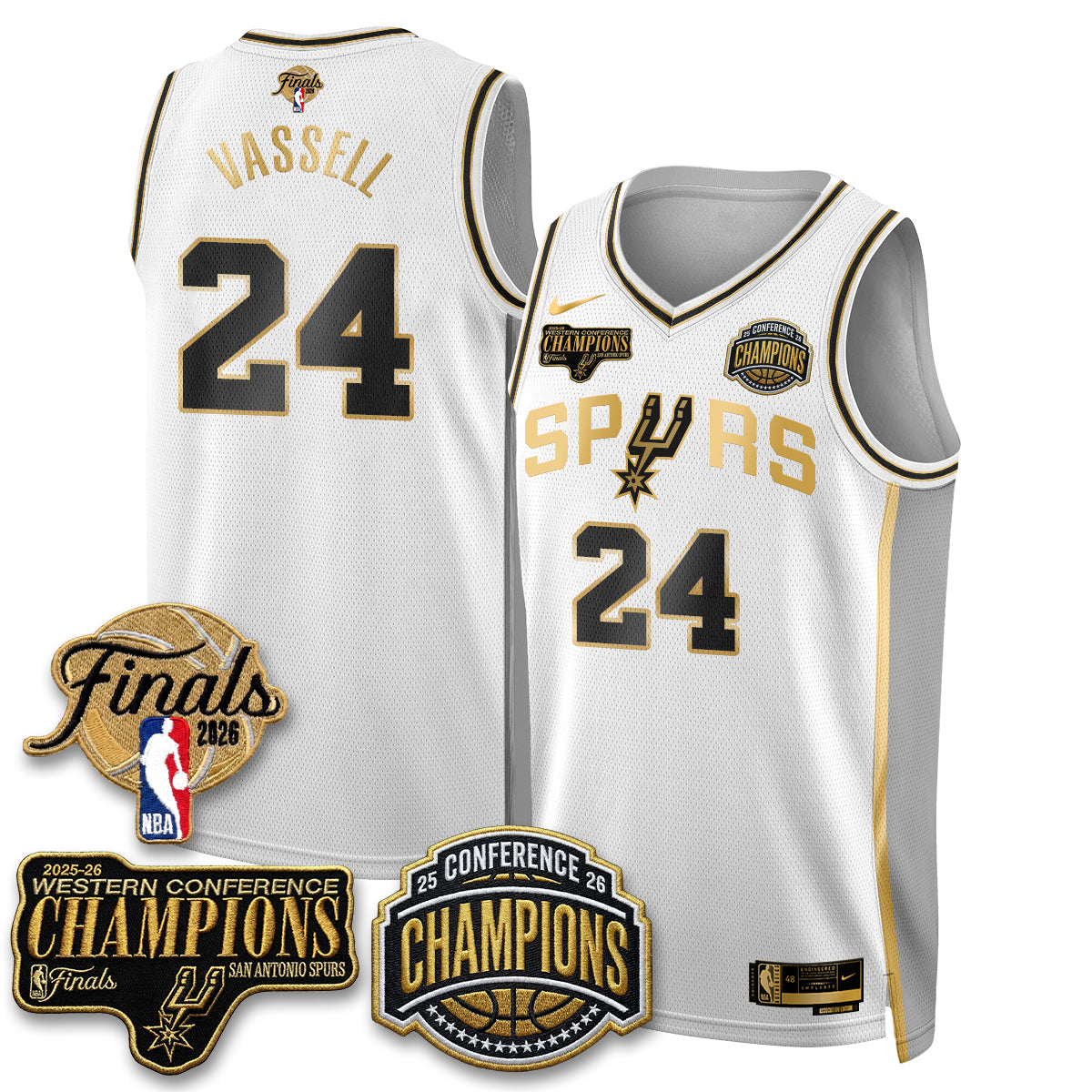 San Antonio Spurs 2026 Basketball  Western Conference Champions Vapor Special Edition Jersey - Stitched
