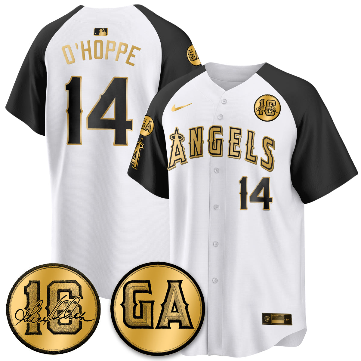 Los Angeles Angels Garret Anderson Tribute Patch Vapor Jersey - Stitched V2-Cuztomshoes