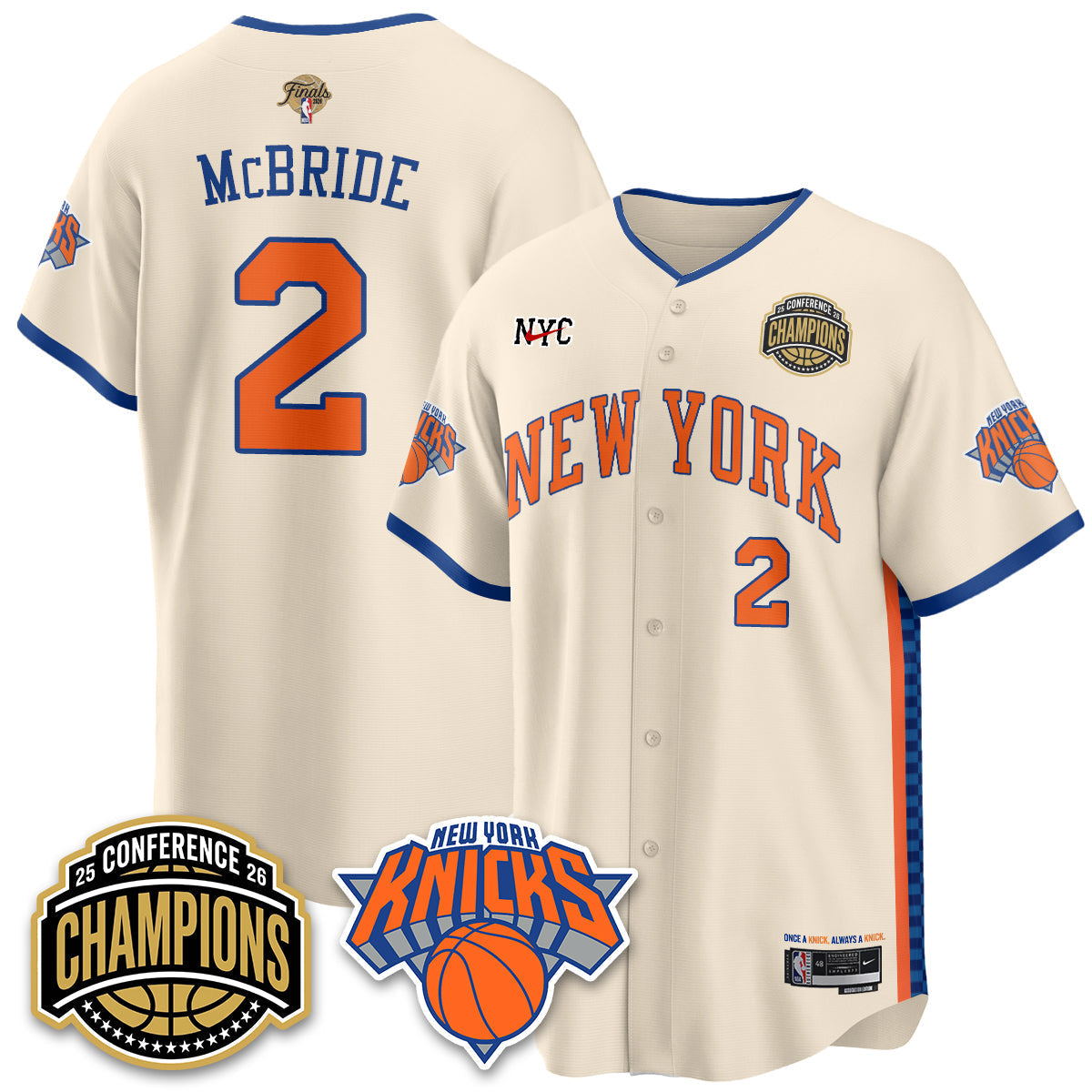 New York Knicks 2026 Basketball Finals Vapor City Edition Jersey V2- Stitched-Cuztomshoes